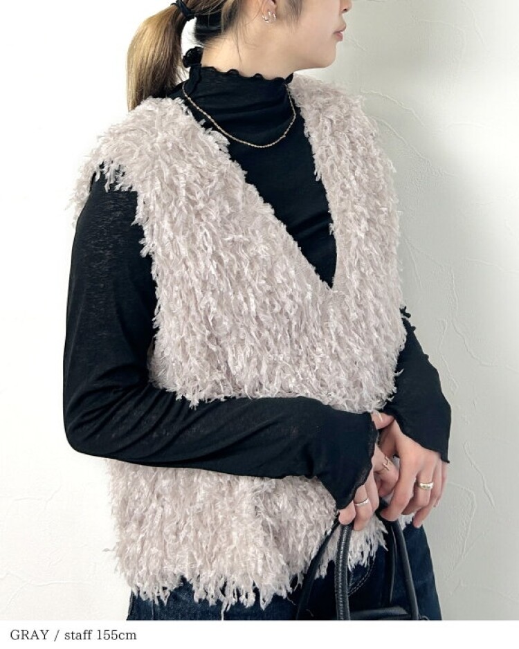 【再入荷】重ねるだけで即オシャレに！フリンジベスト