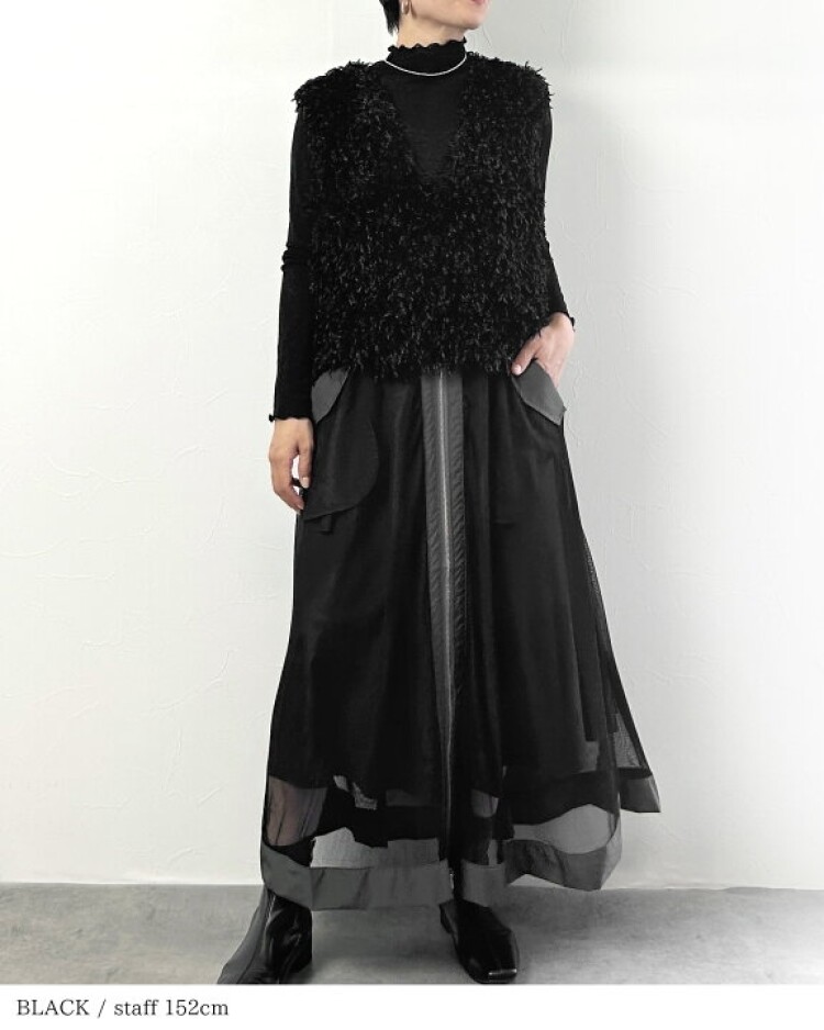 【再入荷】重ねるだけで即オシャレに！フリンジベスト