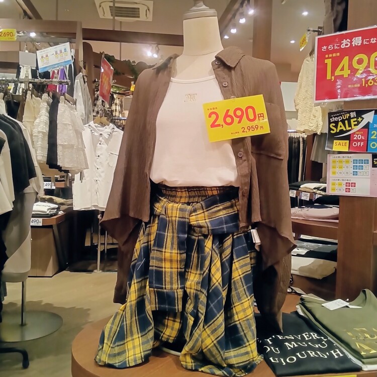 【NEW】秋準備！冷房対策対策にも◎シワ加工短丈シアーシャツ